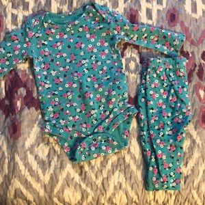 Floral pajama or play set